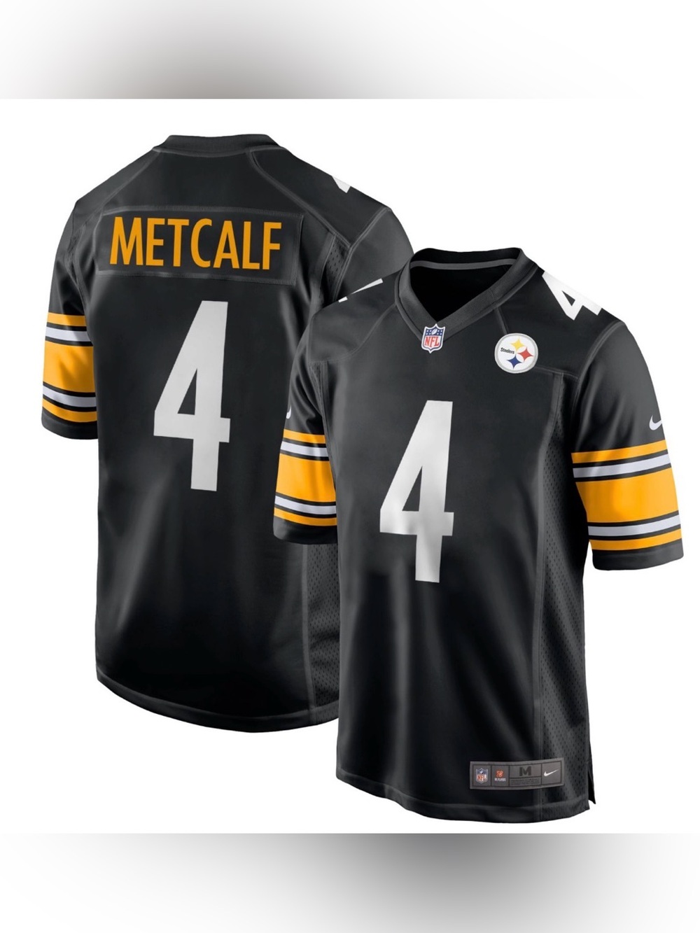 Nike Pittsburgh Steelers #4 Metcalf Black Football Jersey size medium